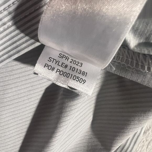 Rhone Polo Shirt Mens Extra Large XL Gray Stripe Performance Golf - Picture 5 of 7